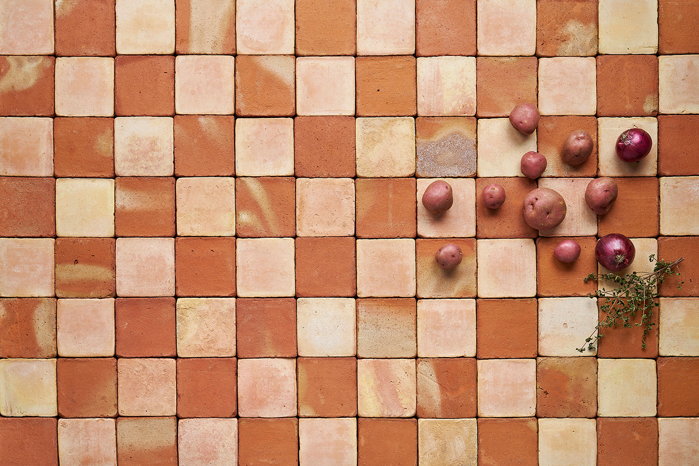 Cuadrado 15 - Baldosas de barro artesanales - Todobarro