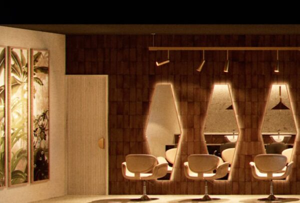 Imagen de la peluquería Sagoa, decorada por el estudio Madrid in Love