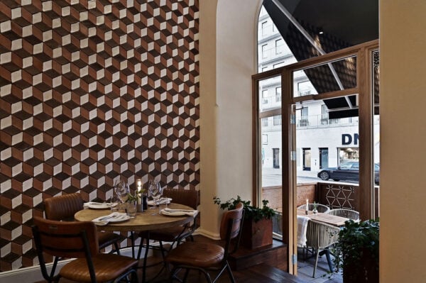 Perspectiva de nuestra baldosa de barro Rombo ISO 10