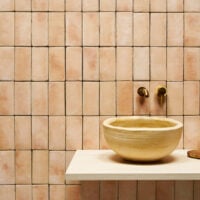 Pared de cerámica para baño de diseño